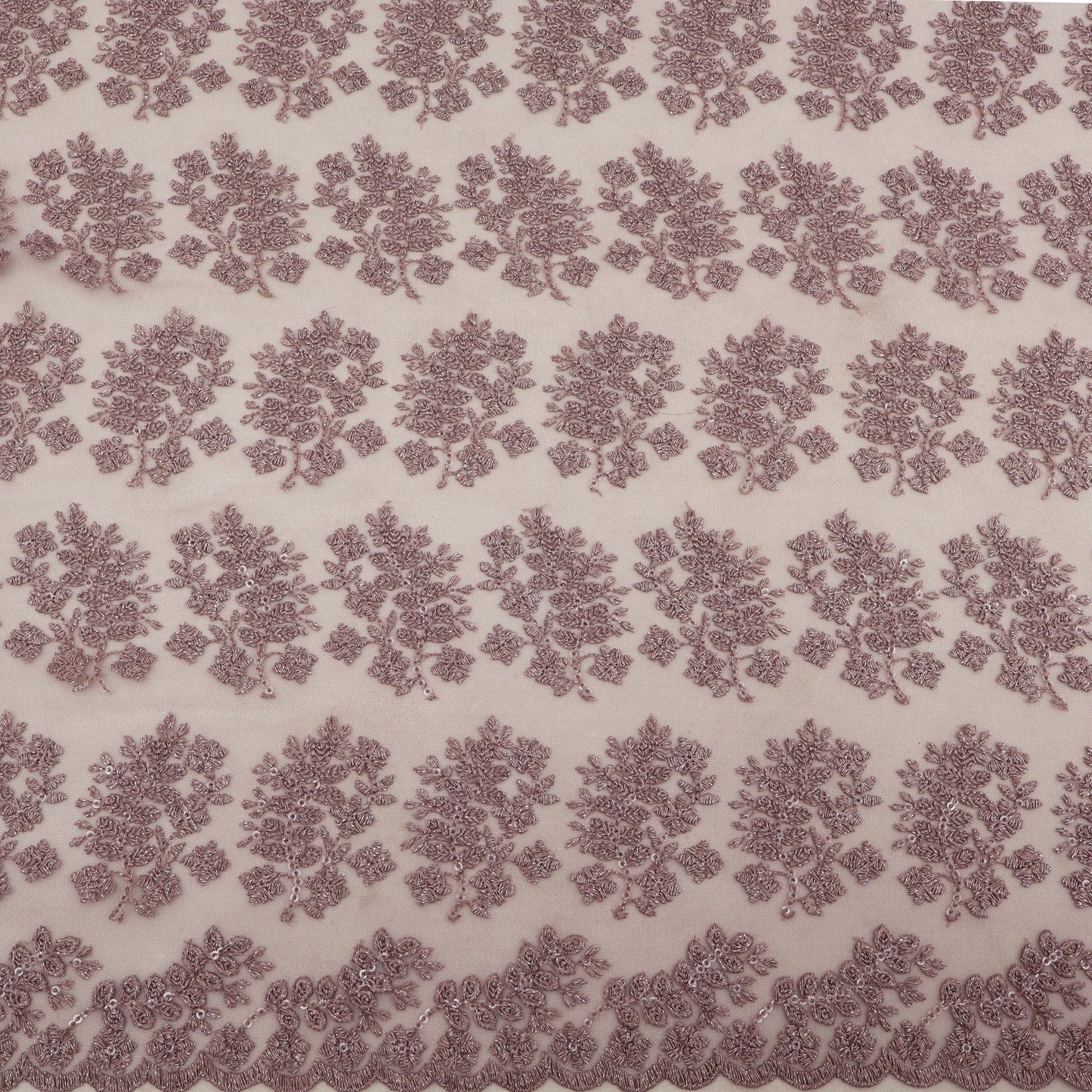 Net Sequins Embroidery Fabric