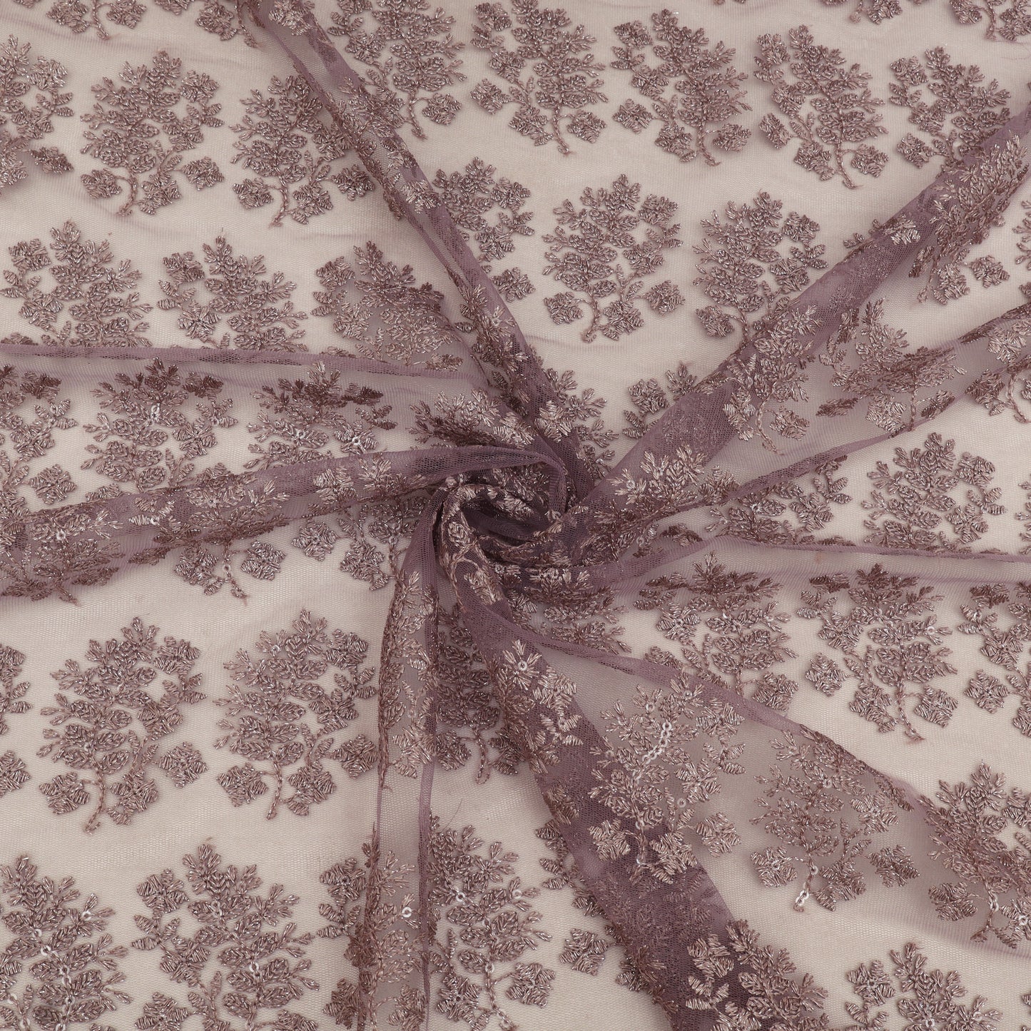 Net Sequins Embroidery Fabric