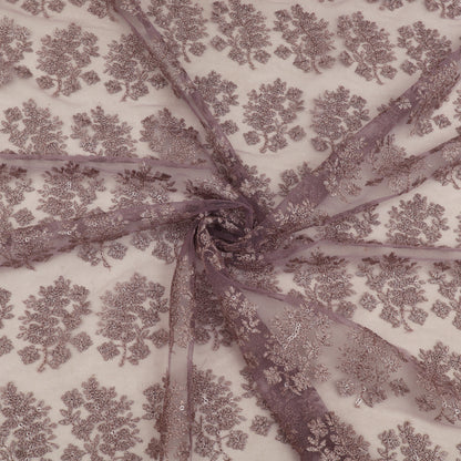 Net Sequins Embroidery Fabric