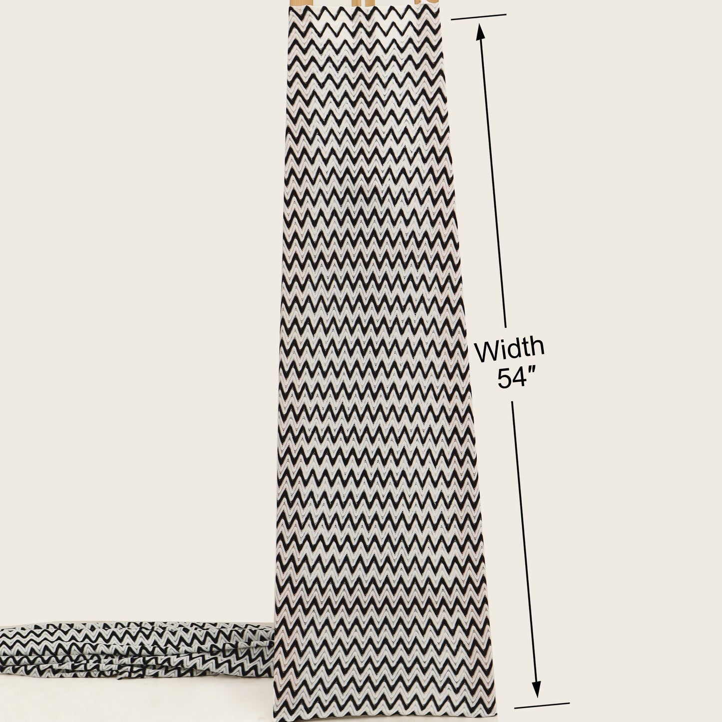 Black & White Zig Zag Crosia Fabric