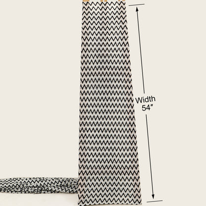 Black & White Zig Zag Crosia Fabric