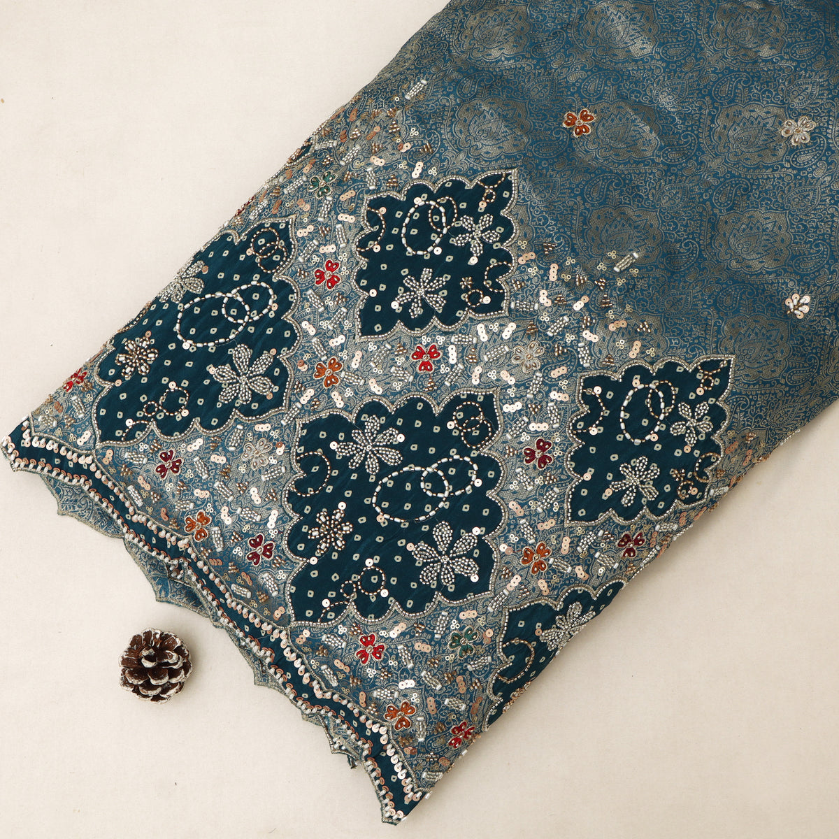 Crepe Jaquard Embroidery Fabric