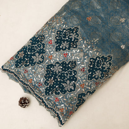 Crepe Jaquard Embroidery Fabric