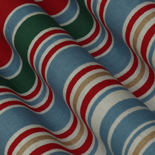 Colored Linen Print Fabric