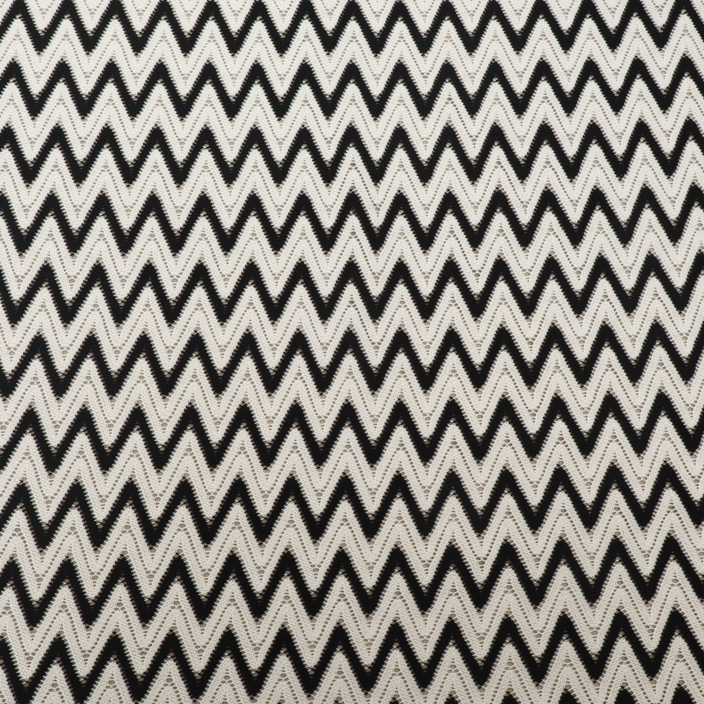 Black & White Zig Zag Crosia Fabric