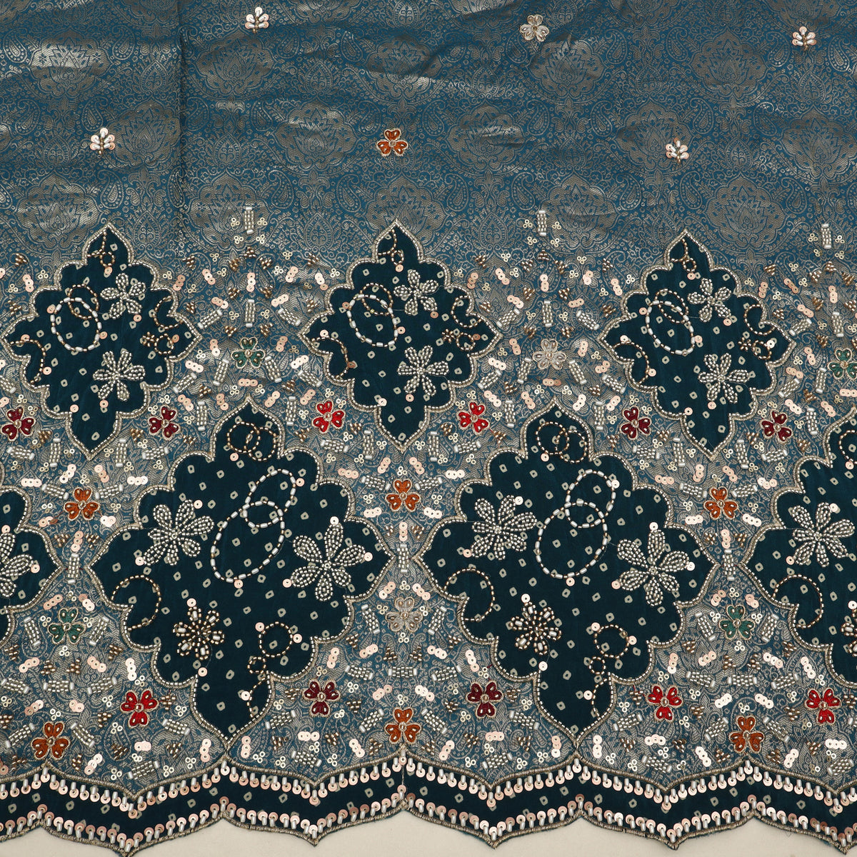 Crepe Jaquard Embroidery Fabric