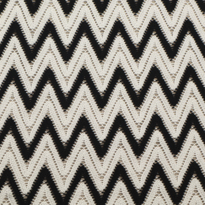 Black & White Zig Zag Crosia Fabric