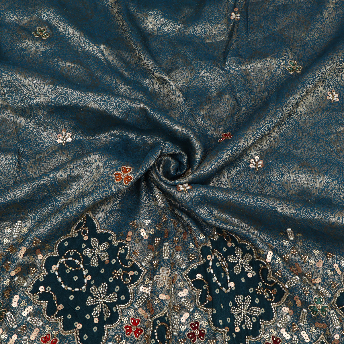 Crepe Jaquard Embroidery Fabric
