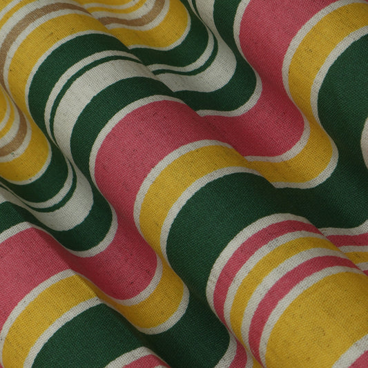 Colored Linen Print Fabric