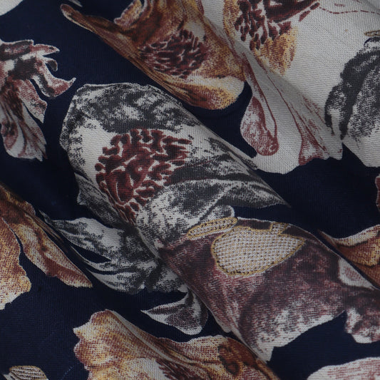 Colored Linen Print Fabric