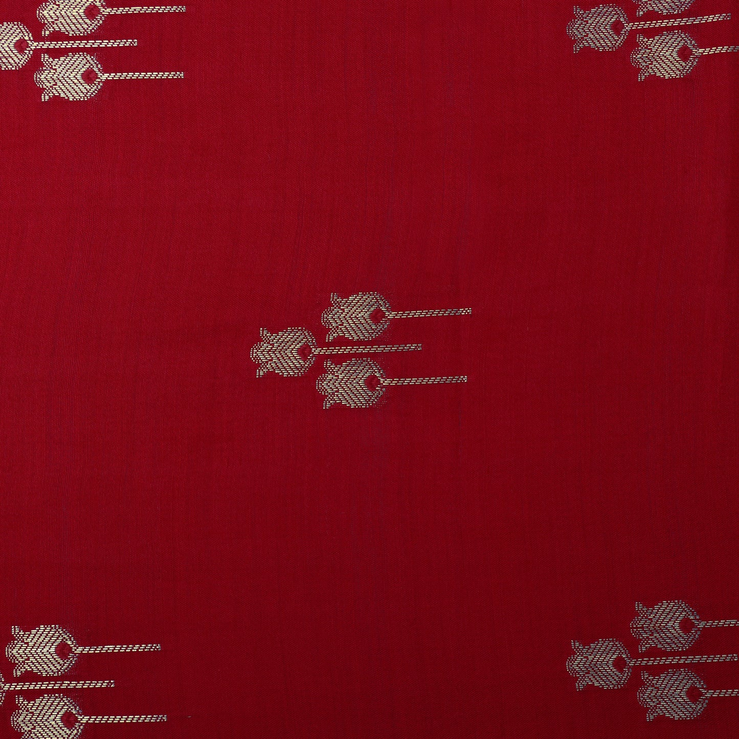 Red Color Munga Brocade Fabric