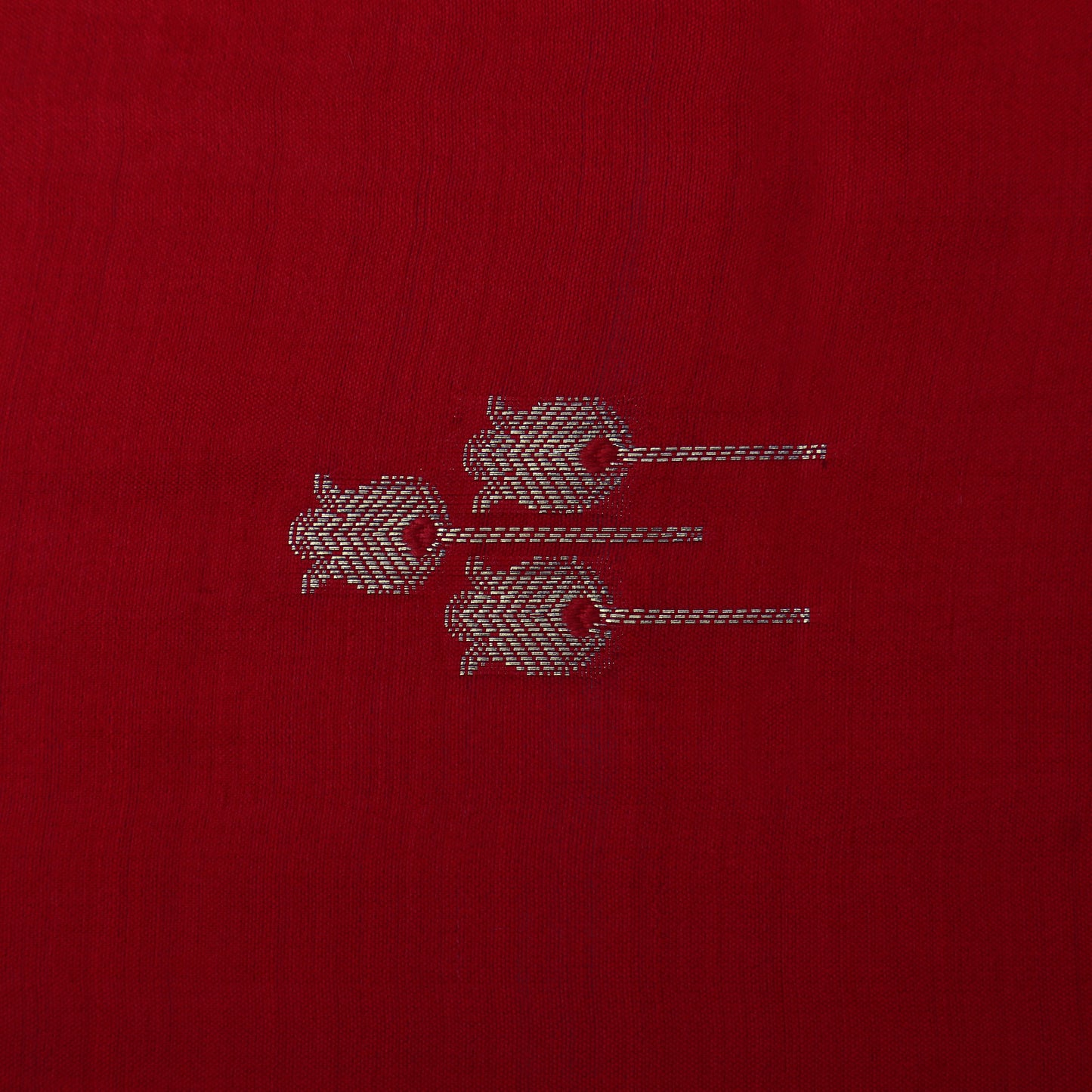 Red Color Munga Brocade Fabric