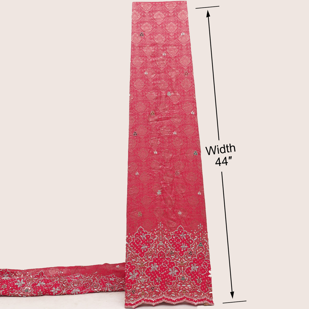 Crepe Jaquard Embroidery Fabric