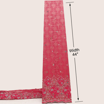Crepe Jaquard Embroidery Fabric