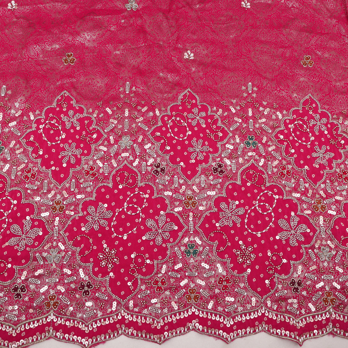 Crepe Jaquard Embroidery Fabric