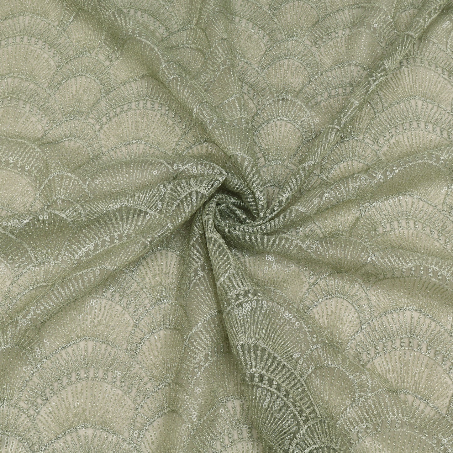 Georgette Sequins Embroidery Fabric