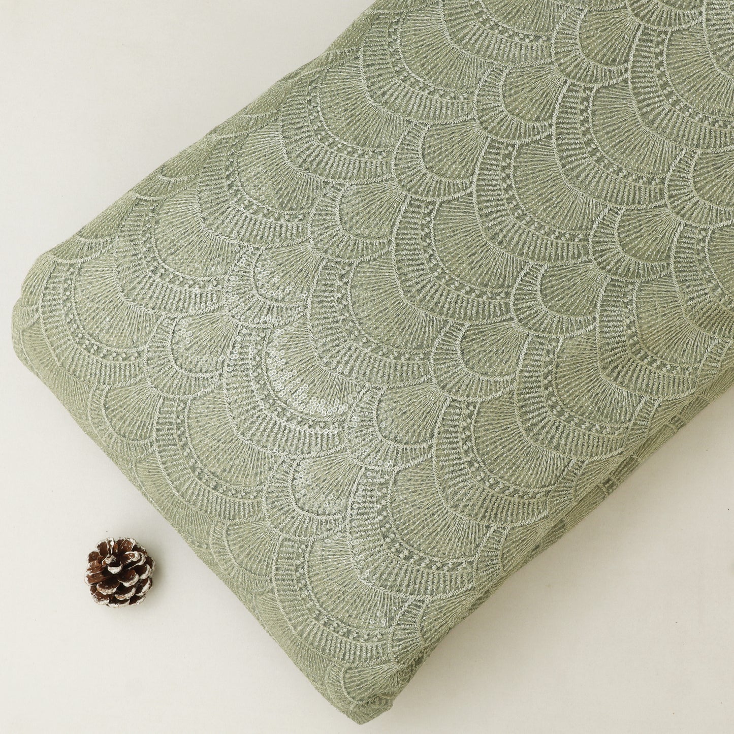 Georgette Sequins Embroidery Fabric