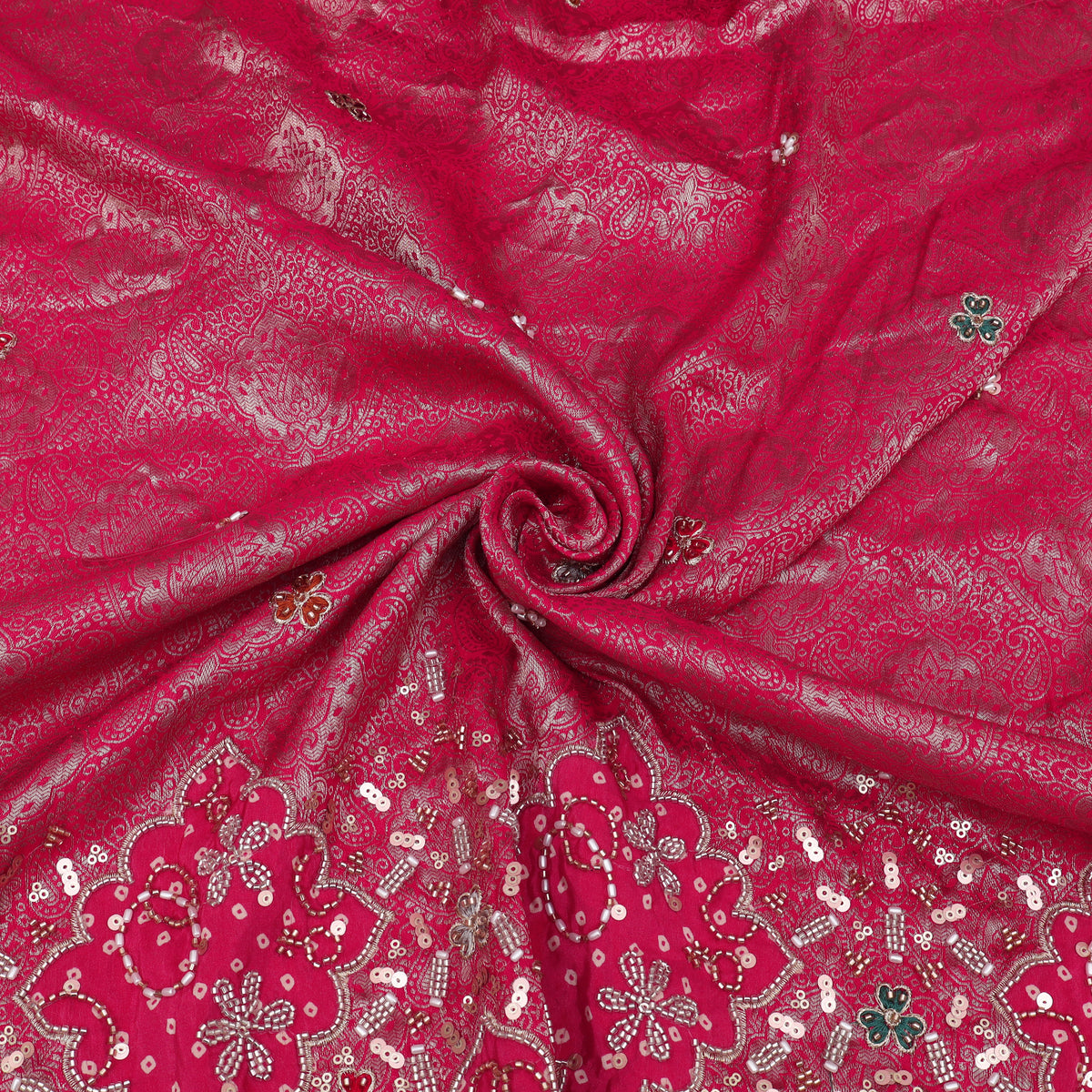 Crepe Jaquard Embroidery Fabric