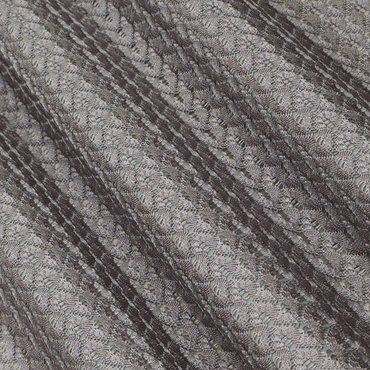 Gray Color Textured Pattern Crosia Fabric