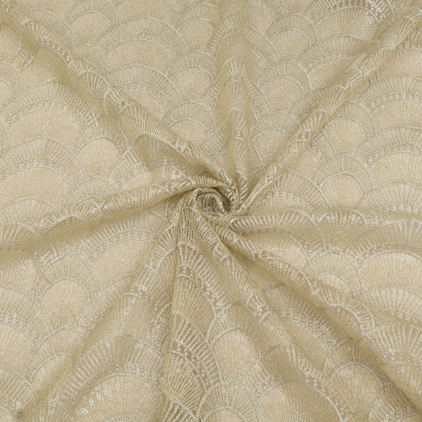 Georgette Sequins Embroidery Fabric