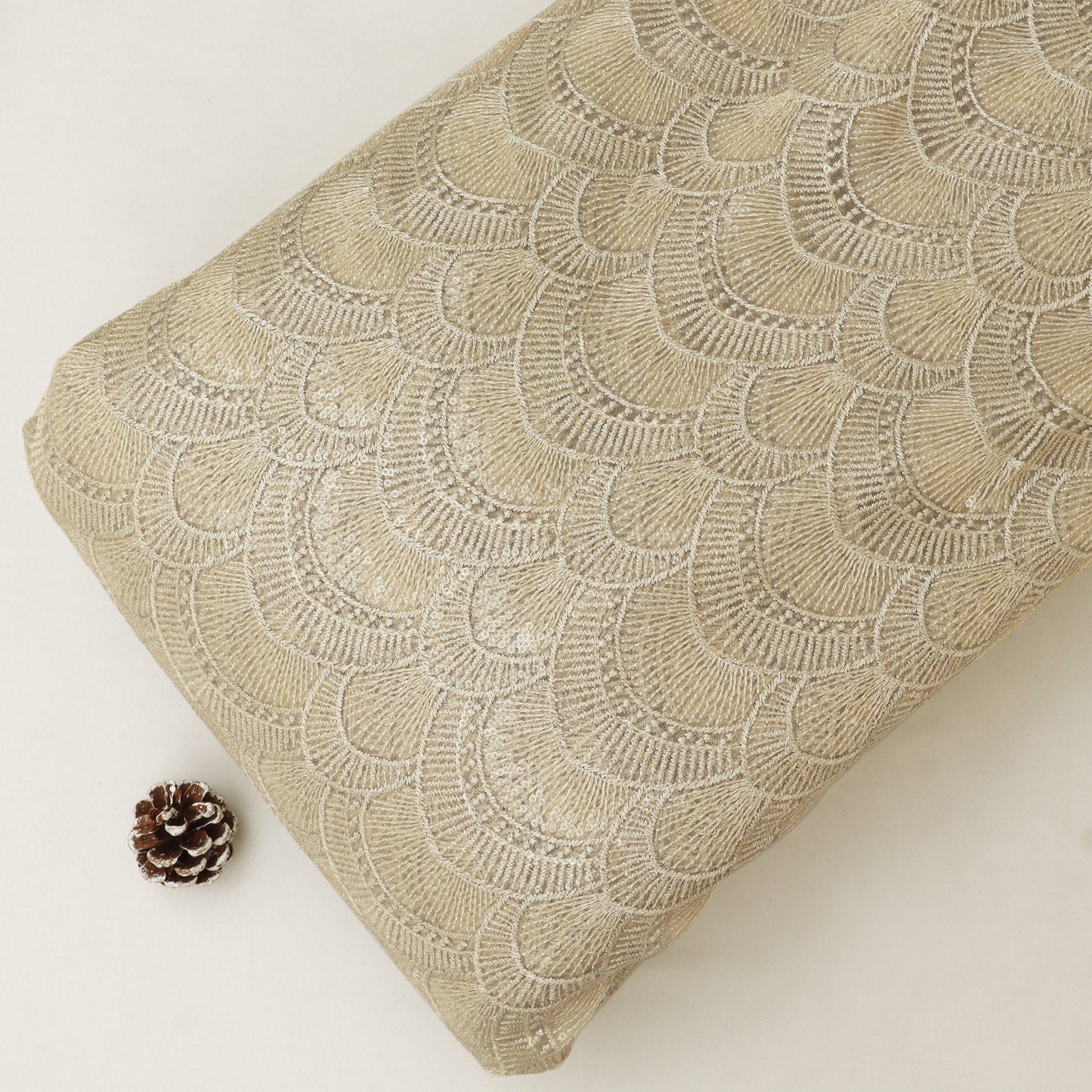 Georgette Sequins Embroidery Fabric
