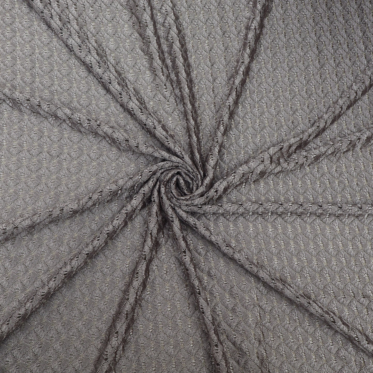Gray Color Textured Pattern Crosia Fabric