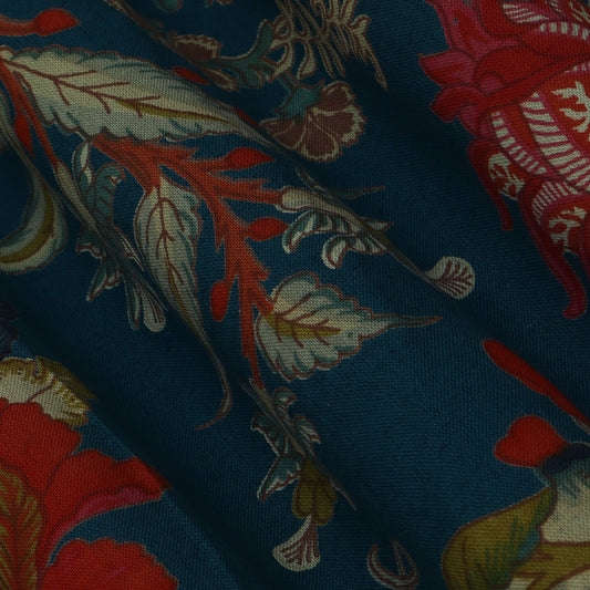 Colored Linen Print Fabric