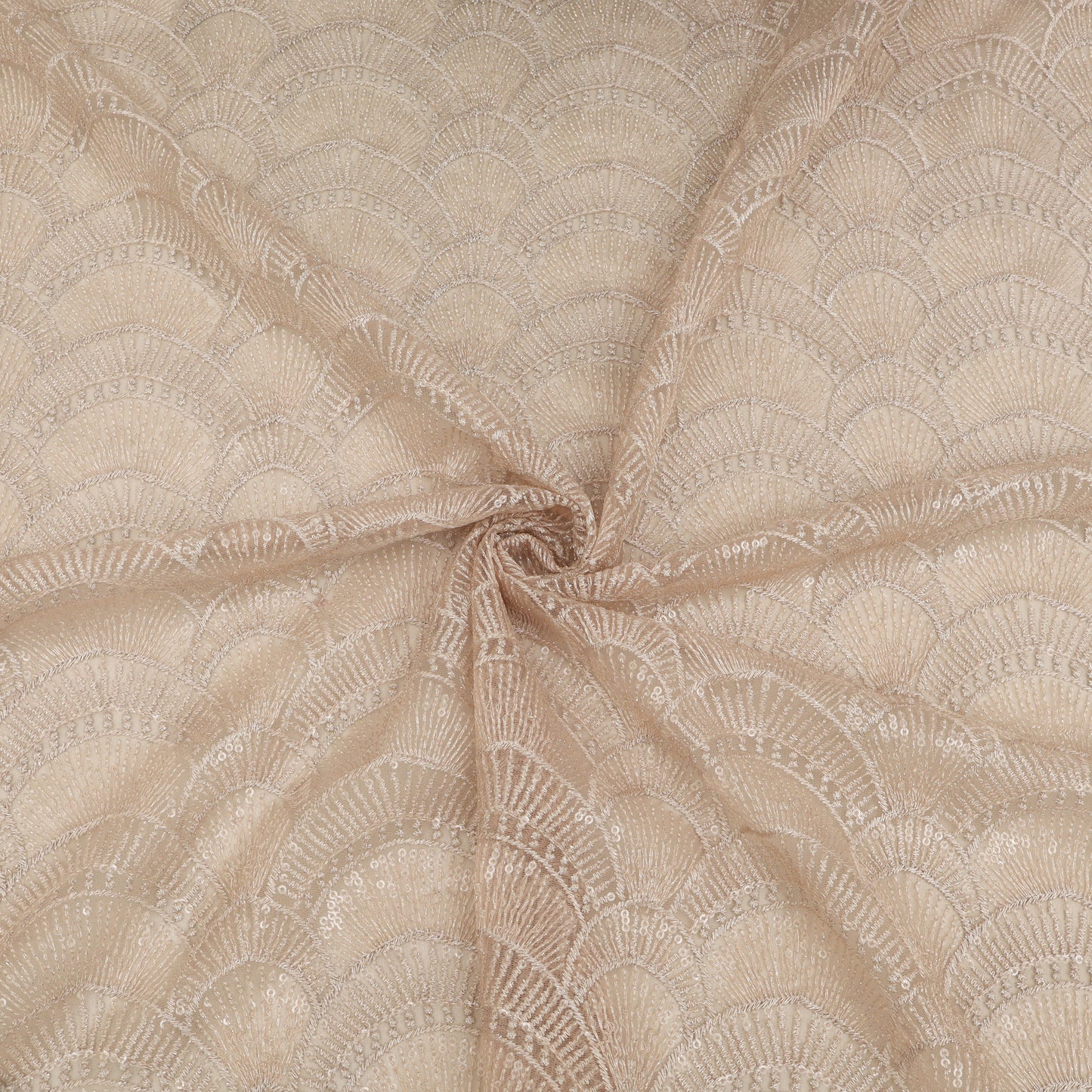 Georgette Sequins Embroidery Fabric