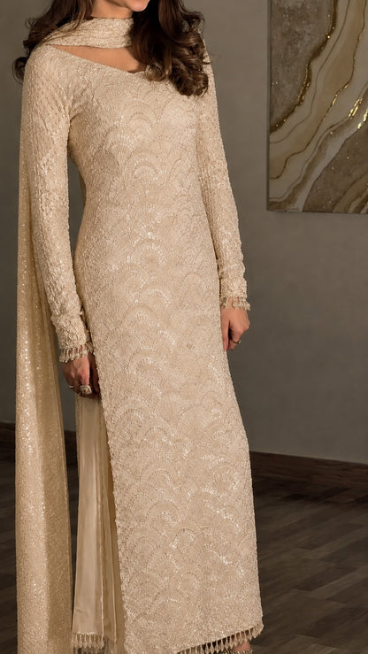 Georgette Sequins Embroidery Fabric