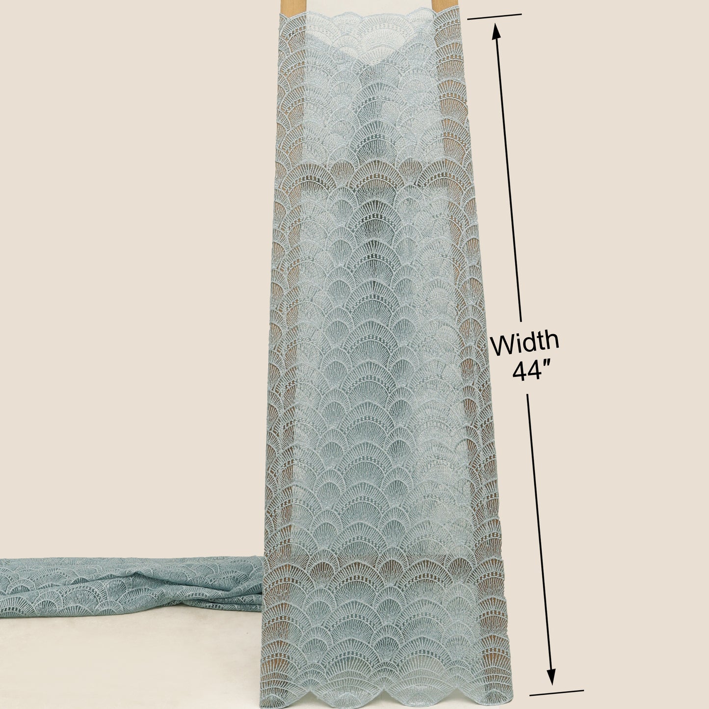 Georgette Sequins Embroidery Fabric