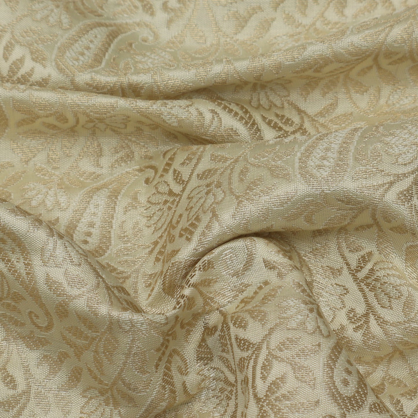 Cream Color Alfi Brocade Fabric