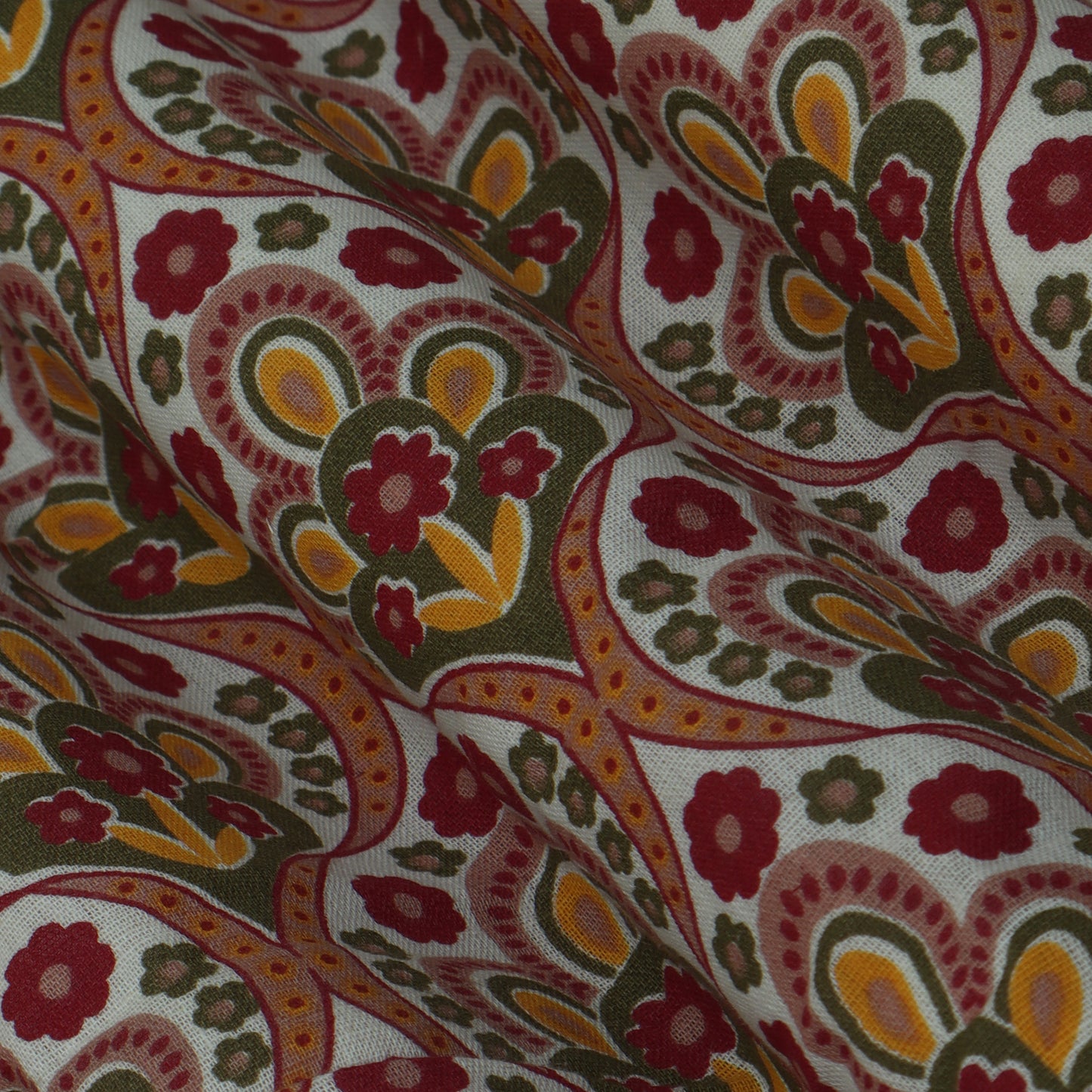 Colored Linen Print Fabric