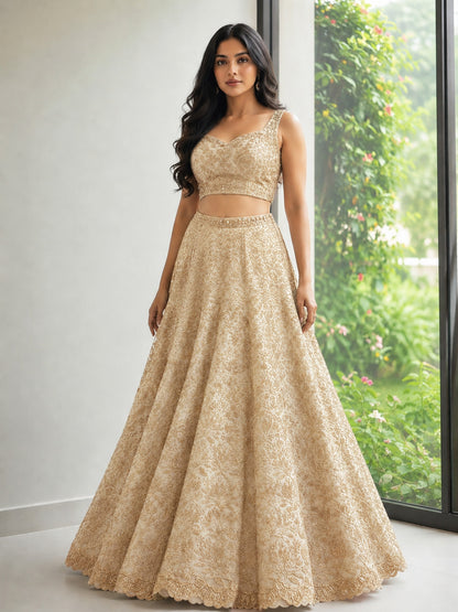 Georgette sequins Embroidery Fabric