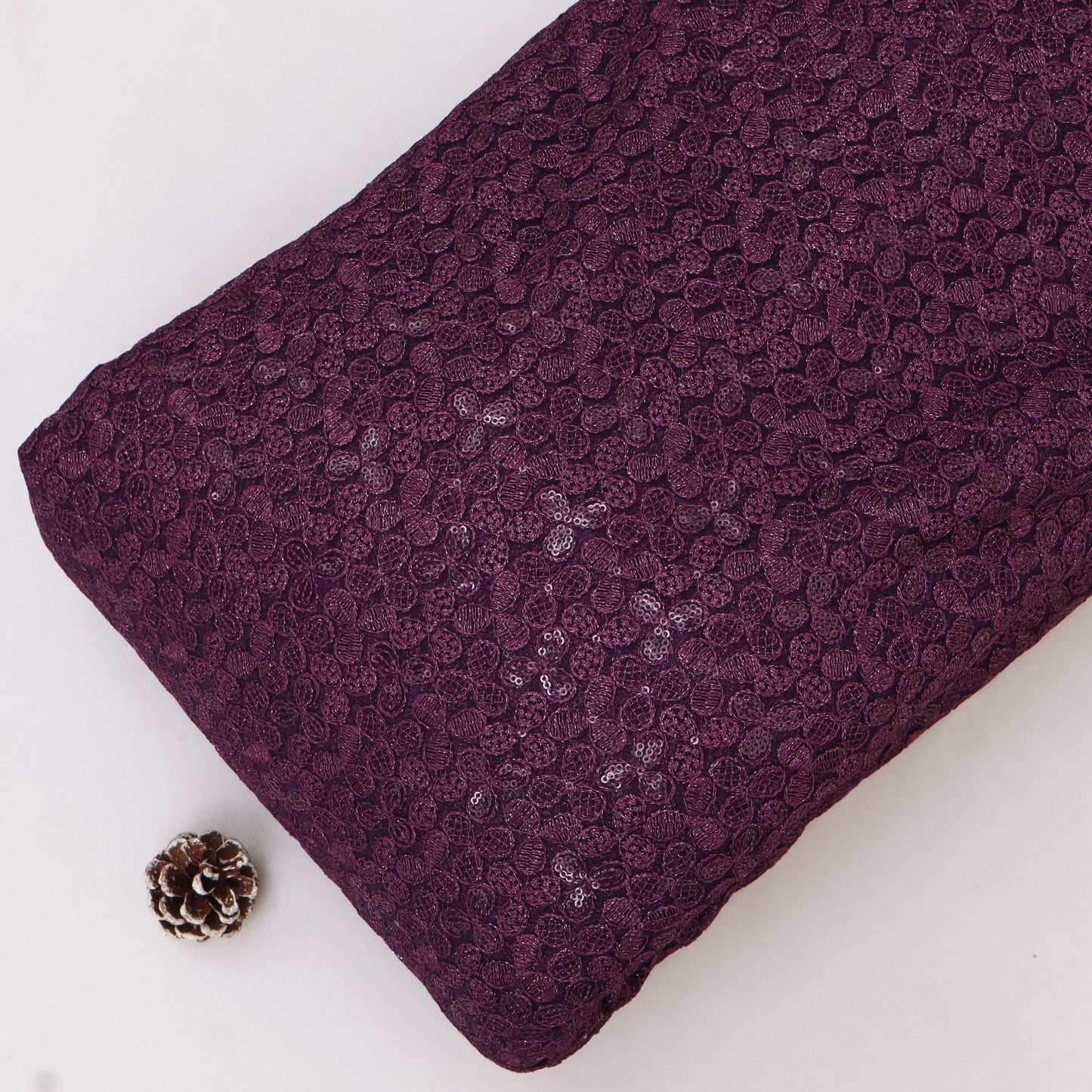 Net Sequins Embroidery Fabric