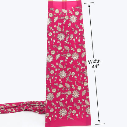 Sequins Crepe Embroidery Pattren Fabric