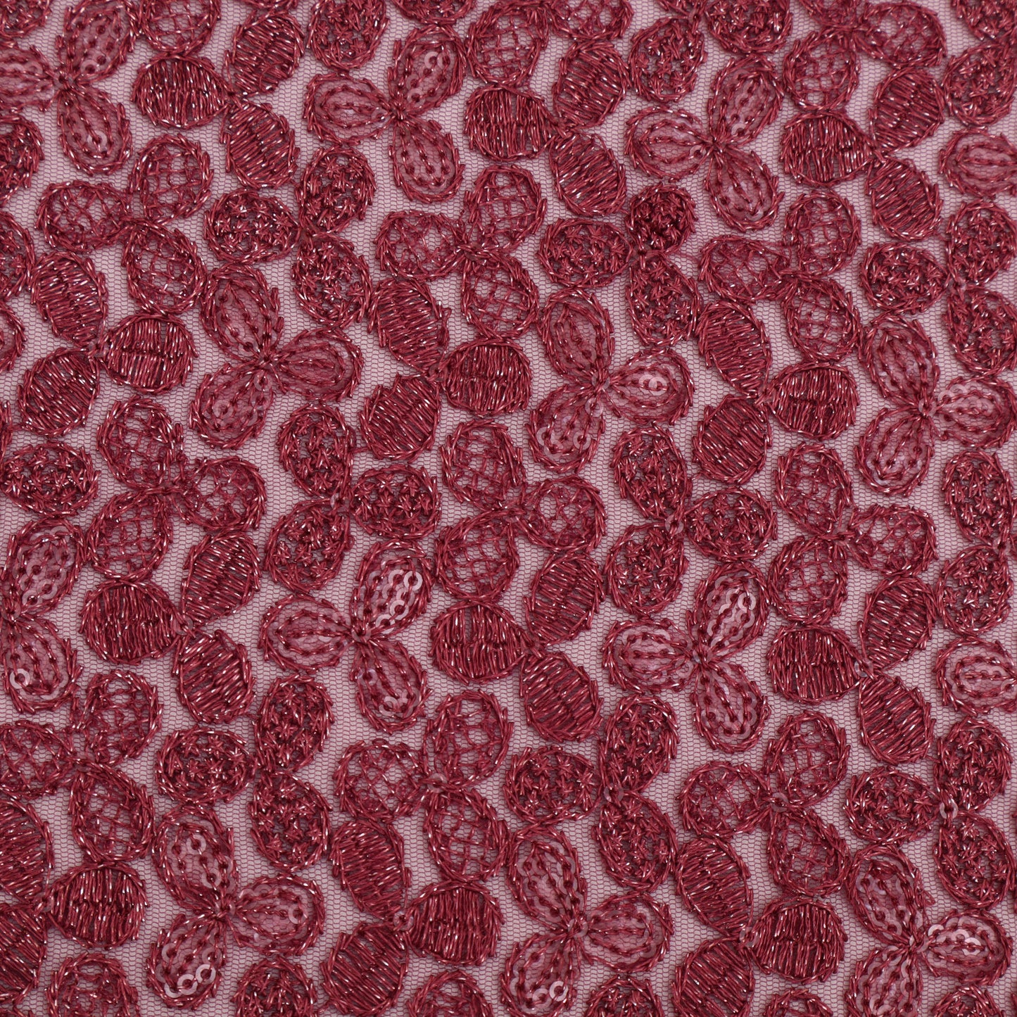 Net Sequins Embroidery Fabric