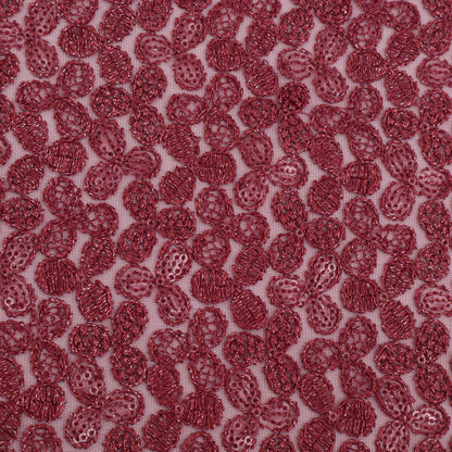 Net Sequins Embroidery Fabric