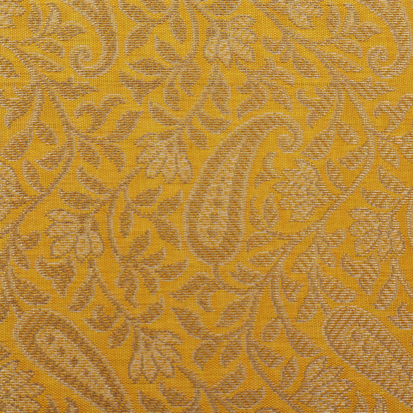 Yellow Color Alfi Brocade Fabric