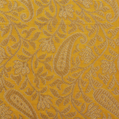 Yellow Color Alfi Brocade Fabric