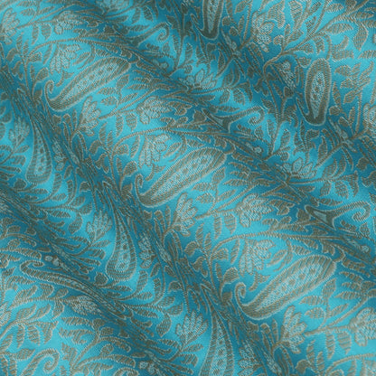 Sky Blue Color Alfi Brocade Fabric