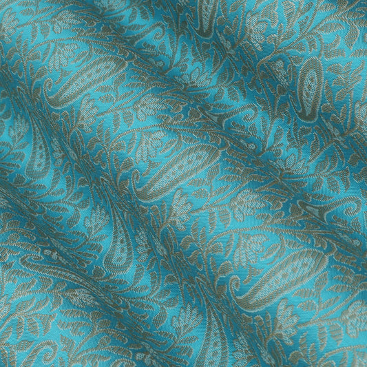 Sky Blue Color Alfi Brocade Fabric