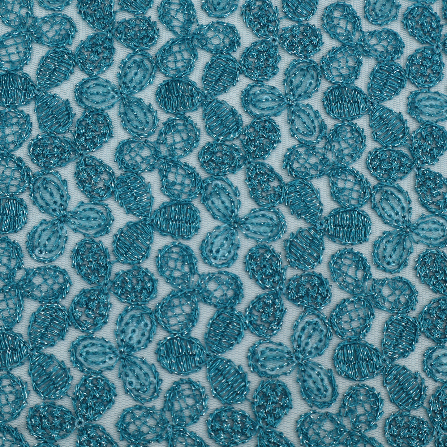 Net Sequins Embroidery Fabric