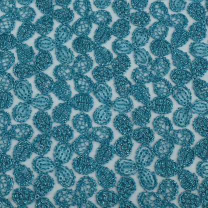 Net Sequins Embroidery Fabric