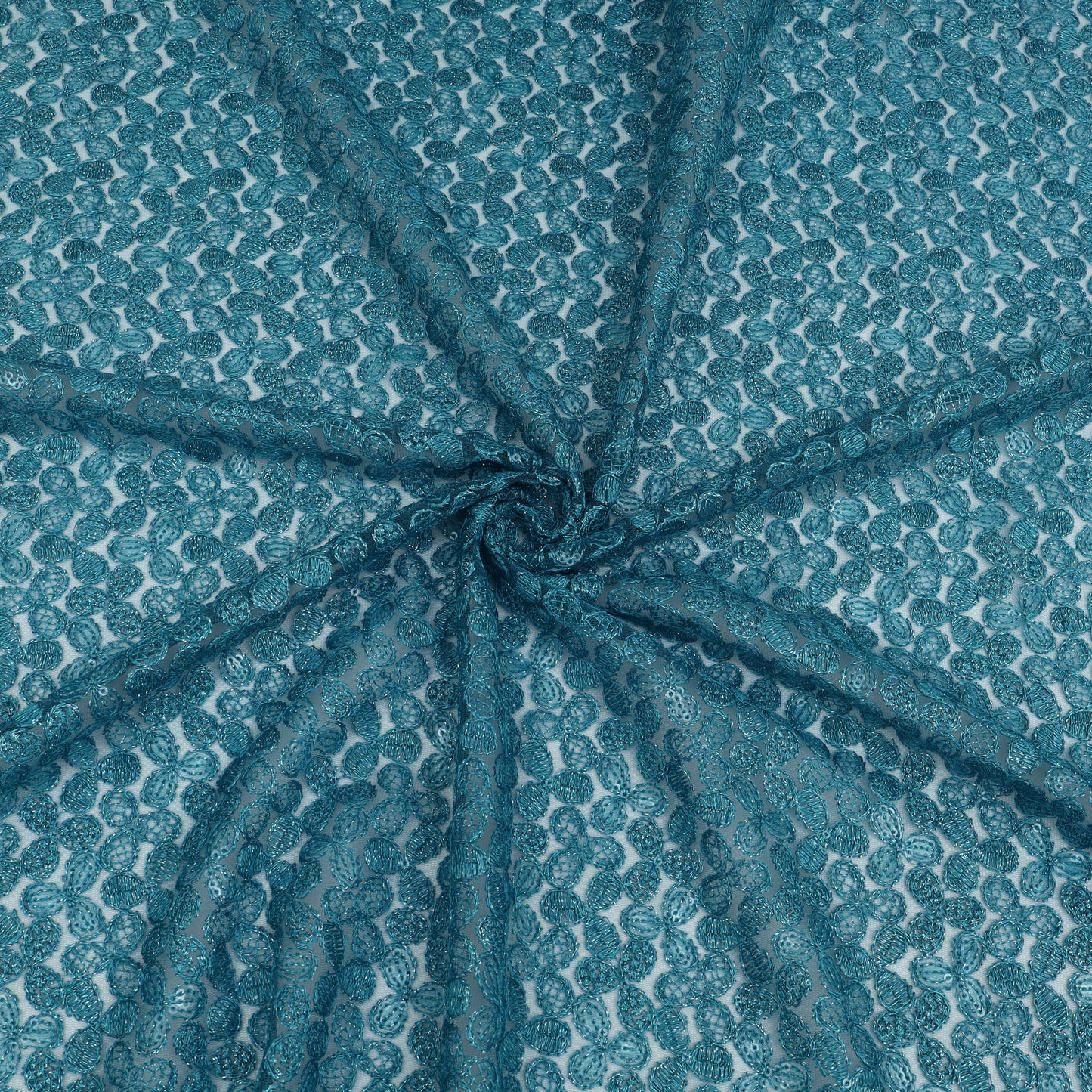 Net Sequins Embroidery Fabric