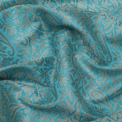 Sky Blue Color Alfi Brocade Fabric