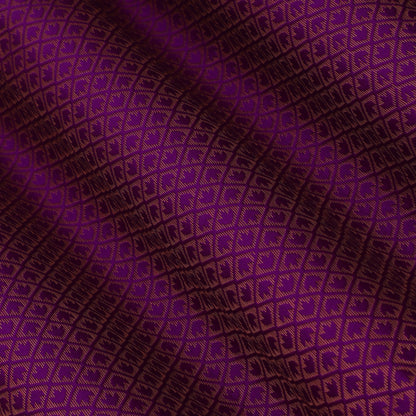 Voilet Color Semi Brocade Fabric