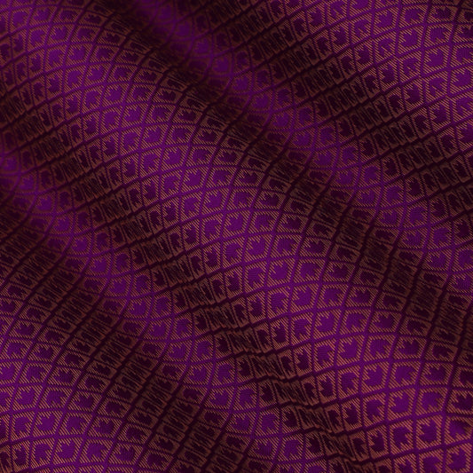 Voilet Color Semi Brocade Fabric