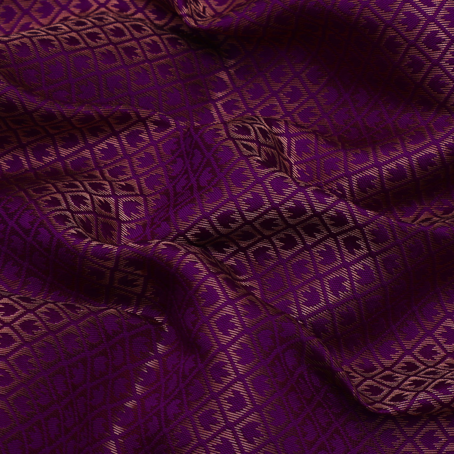 Voilet Color Semi Brocade Fabric