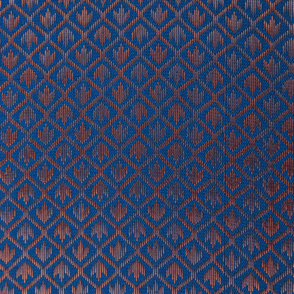 Teal Blue Color Semi Brocade Fabric