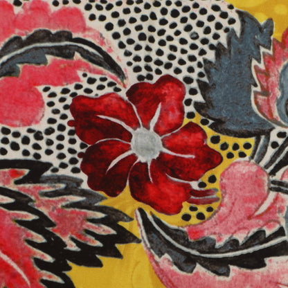 Multitone Satin Floral Print Fabric